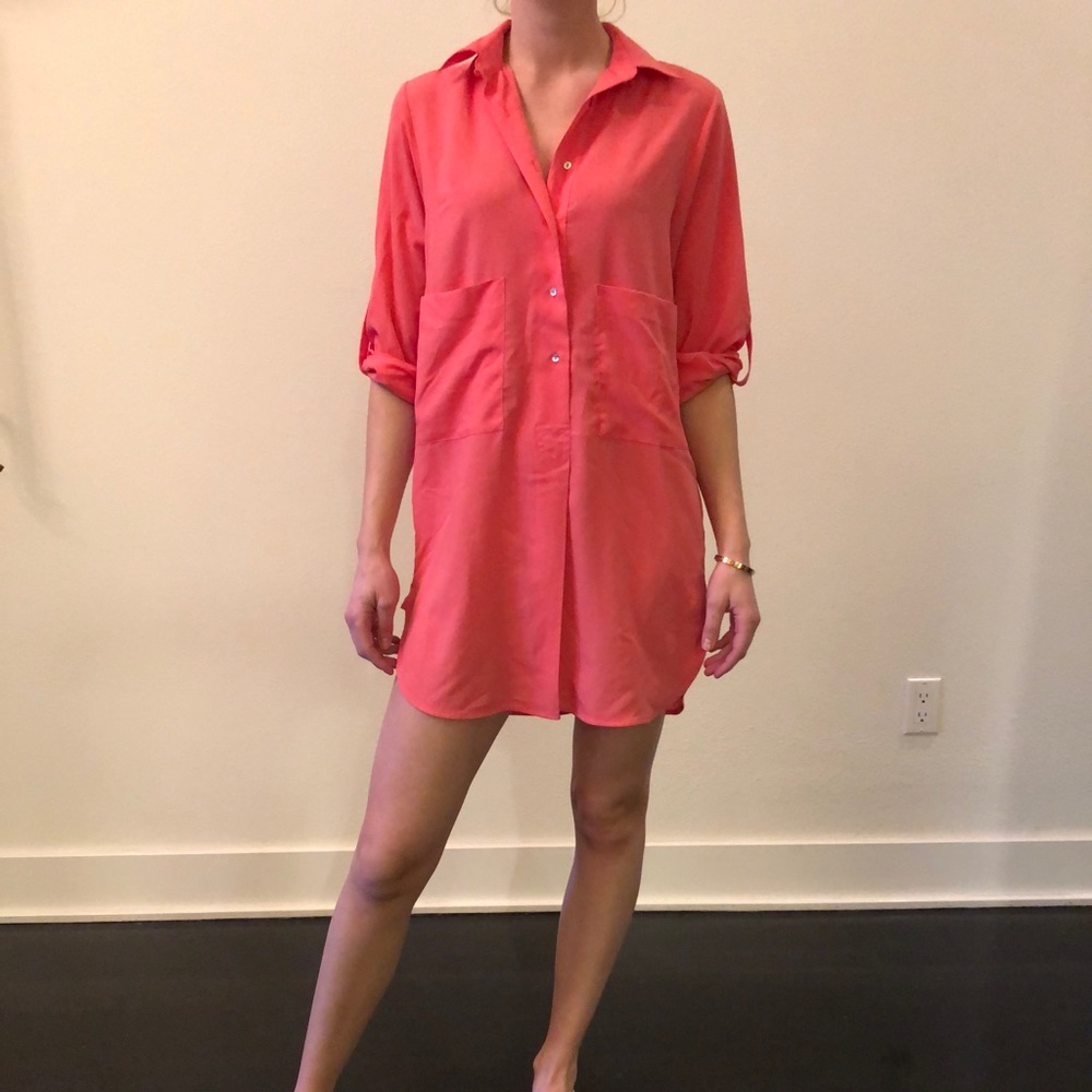 Salmon Pink Tunic Dress